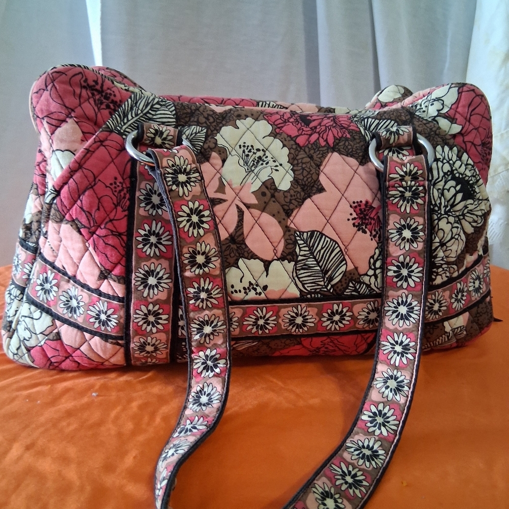 Vera Bradley Large Tote in Mocha Rouge